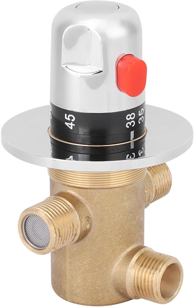 Thermostat Kraan - Douche Mixer - Veilig Douchen - Stabiele Temperatuurregeling - 15 x 10 x 10 cm - Chroom — afbeelding 1