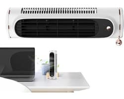 Bladloze Torenventilator - Persoonlijke Circulator - Ruimte Koelen - Stille Luchtstroom - 29x9x29 cm - Wit