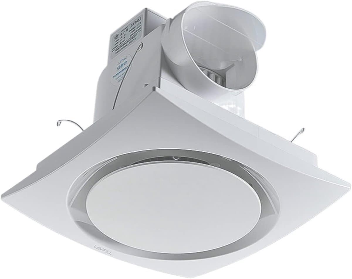 Plafondventilator - Afzuigventilator - Luchtkwaliteit Verbeteren - Stille Werking - 30x30cm - Wit — afbeelding 1