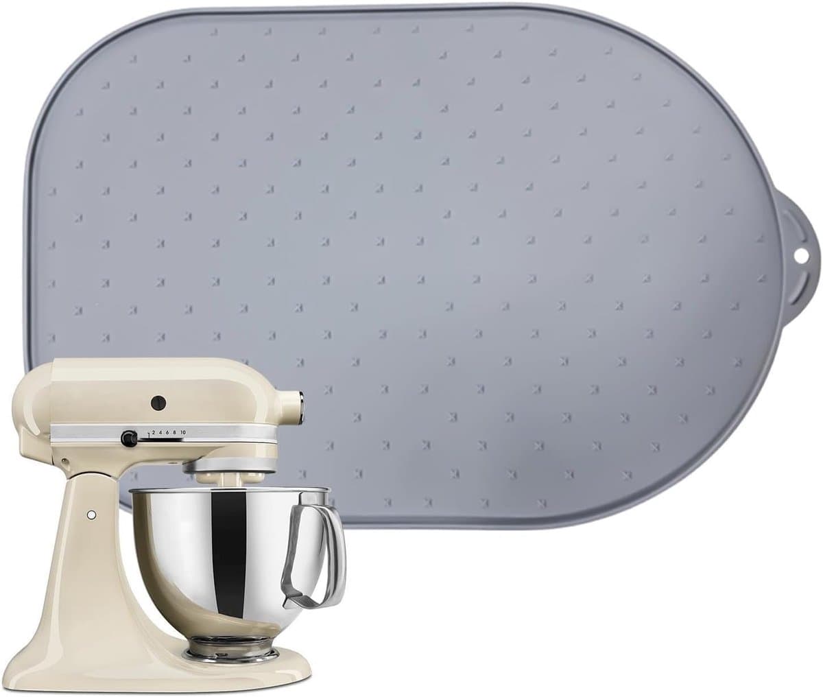 Keukenmachine Mat - Apparaat Onderlegger - Bakken en Koken - Voorkomt Kras Schade - 40 x 27 cm - Grijs — afbeelding 1