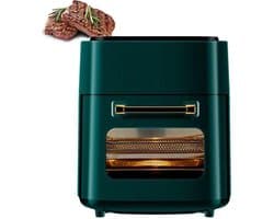 Luchtfriteuse Oven - Mini Elektrisch - Snelle Maaltijden - Digitaal Touchscreen - 15 Liter Capaciteit - Groen