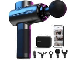 Massage Gun - Spierherstel Apparaat - Spierontspanning Bevorderen - Bluetooth App Connectie - 185 cm Hoog - Zwart