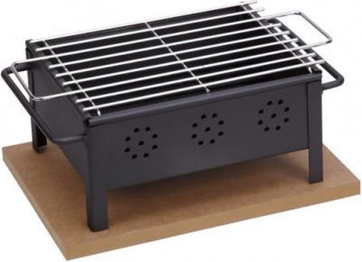 Tafel barbecue voor binnen en buiten 25x20cm inclusief RVS rooster. — afbeelding 1