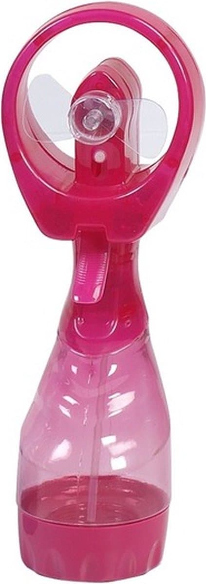 2x Waterspray ventilatoren roze 28 cm - Zomer ventilator met waterverstuiver voor extra verkoeling — afbeelding 1