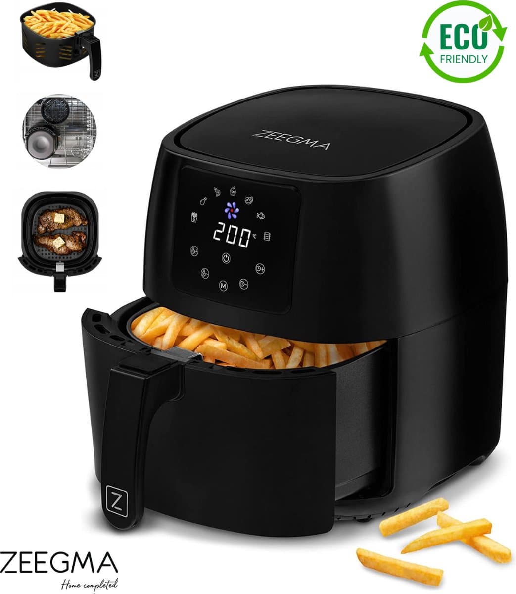 Zeegma Knapper - Heteluchtfriteuse - Airfryer 1400W - Tot 200°C in 60 seconden - 4,5L Kom — afbeelding 1