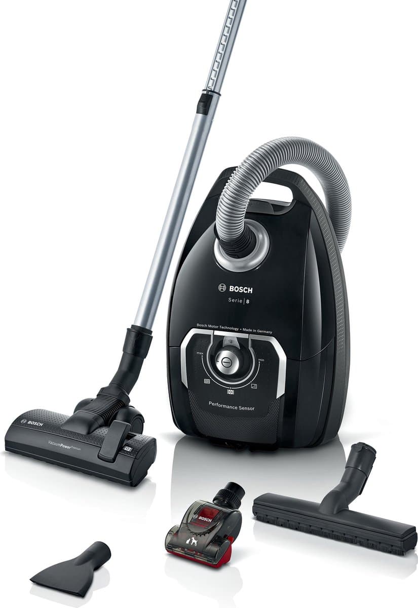 Bosch BGL8BA3S Serie 8 - Stofzuiger met zak - 15mtr bereik - HEPA13 - Zwart — afbeelding 1