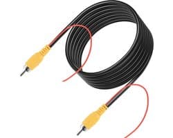 Dubbel afgeschermde 10 m RCA-videoaansluitkabel voor monitor en achteruitrijcamera