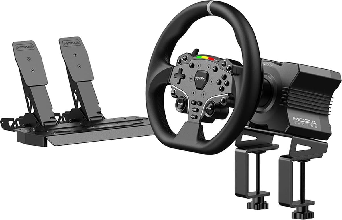 Moza Racing R5 Bundel - Direct Drive Wheel Base - ES Steering Wheel -SR-P Lite Pedals — afbeelding 1