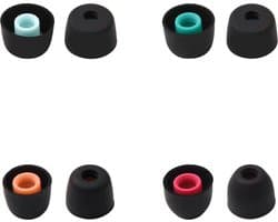 Somstyle Vervangende Oordopjes Geschikt Voor Sony WF-1000XM5 & WF-1000XM4 - Siliconen - 8 Stuks (4 Maten) - Zwart
