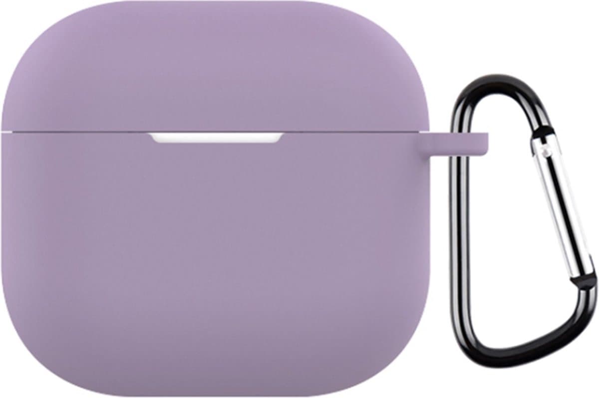 Telestore - hoesje geschikt voor AirPods 4 / Airpods 5 soft case cover - paars - TPU hoesje Beschermhoes - AirPods 4 /5 Cover - AirPods 4 / 5 hoesje - Geschikt voor Apple Airpods 4 en Airpods 5 - gel hoesje met sleutelhanger — afbeelding 1