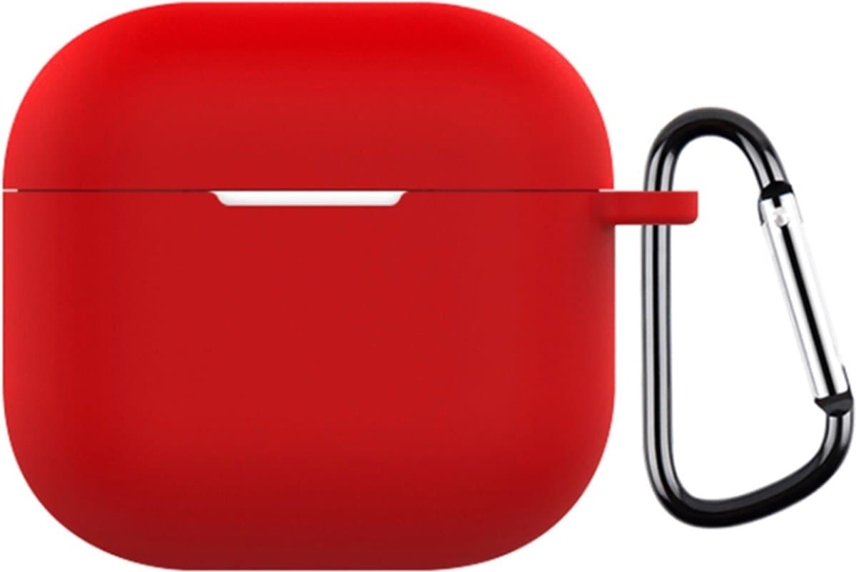 Telestore - hoesje geschikt voor AirPods 4 soft case cover - rood - TPU hoesje Beschermhoes - AirPods 4 Cover - AirPods 4 hoesje - Geschikt voor Apple Airpods 4 - gel hoesje met sleutelhanger — afbeelding 1