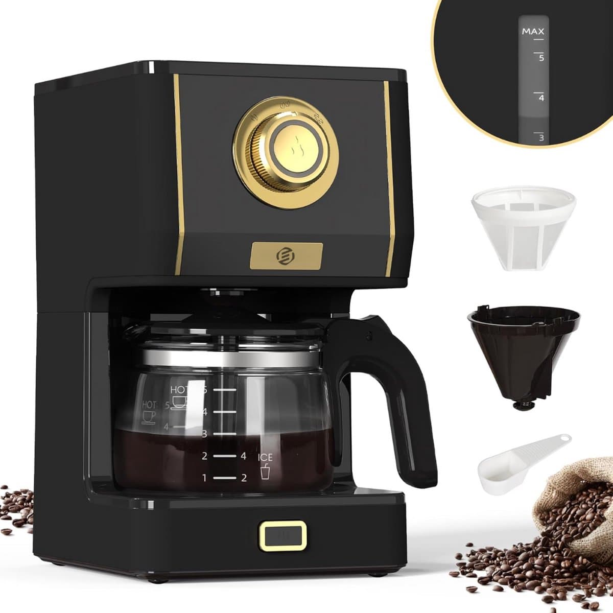 Equivera Coffee Machine - Koffiemachine - Koffiezetapparaat - Koffie Maler - Premium — afbeelding 1