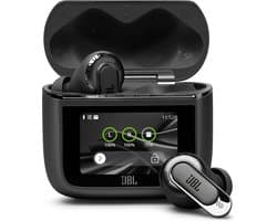JBL Tour Pro 3 - Draadloze Oortjes met Noise Cancelling - True Wireless Bluetooth - Hi-Res Audio (LDAC) - Smart Case met Touchscreen - 50 uur - Zwart