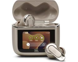 JBL Tour Pro 3 - Draadloze Oortjes met Noise Cancelling - True Wireless Bluetooth - Hi-Res Audio (LDAC) - Smart Case met Touchscreen - 50 uur - Latte