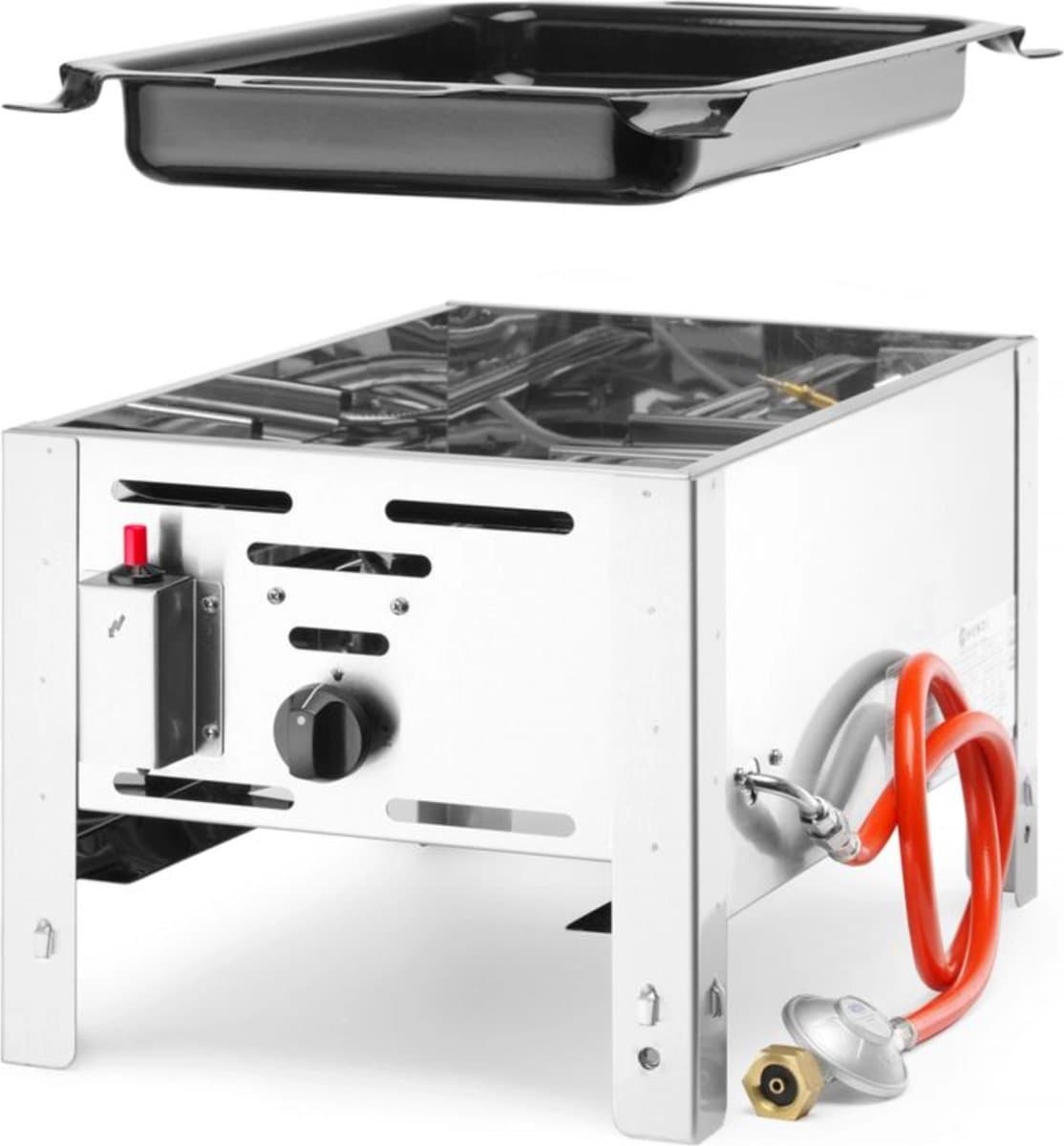 HENDI Compacte gasbarbecue – 5,8 kW – roestvast staal – 340x540x300 mm — afbeelding 1
