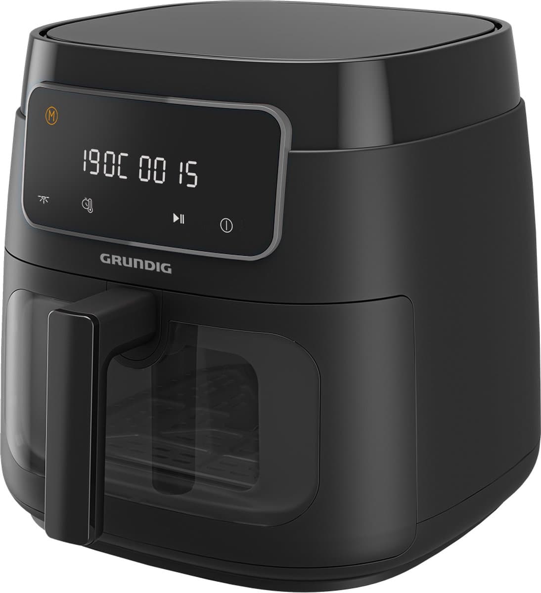 Grundig FRY 7320 Enkel 7,6 l Vrijstaand 1900 W Heteluchtfriteuse Zwart — afbeelding 1