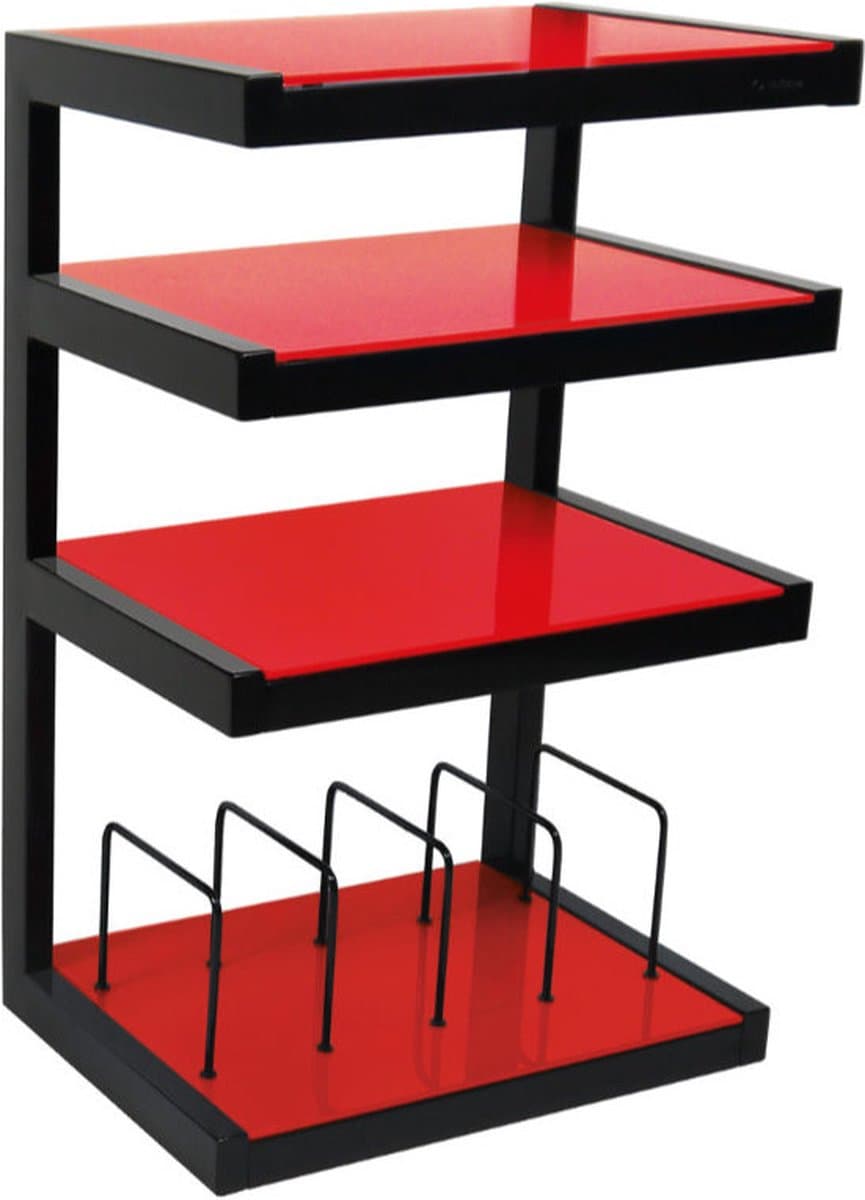 NorStone ESSE HIFI VINYL rood Audio meubel met 4 lagen — afbeelding 1
