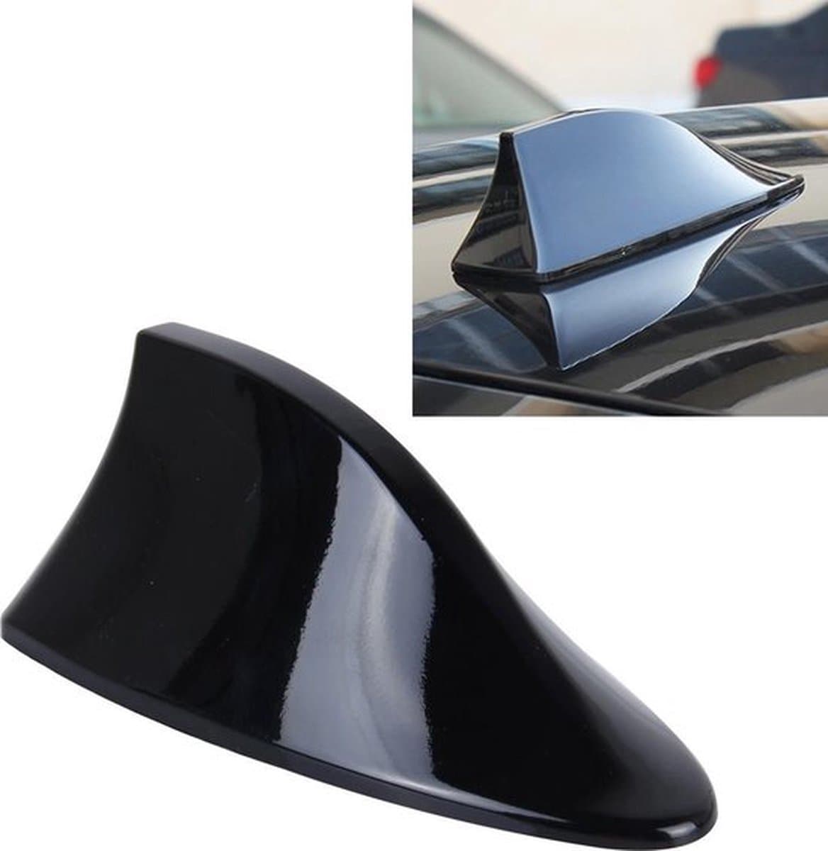 Universele Auto Antenne - Haaienvin Antenne - Radiosignaal - Sharkfin - Glanzendzwart - Versterker — afbeelding 1