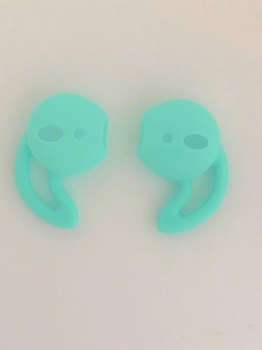KELERINO. Anti-slip siliconen earhooks / earhoox / oorhaken geschikt voor Airpods 1 & 2 - Mintgroen — afbeelding 1