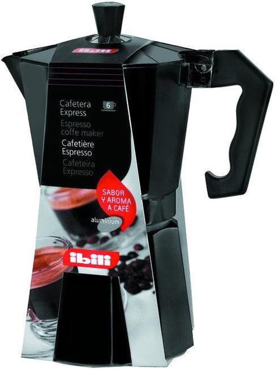 Kitchen Basics Espressomaker - zwart - 3 kops — afbeelding 1