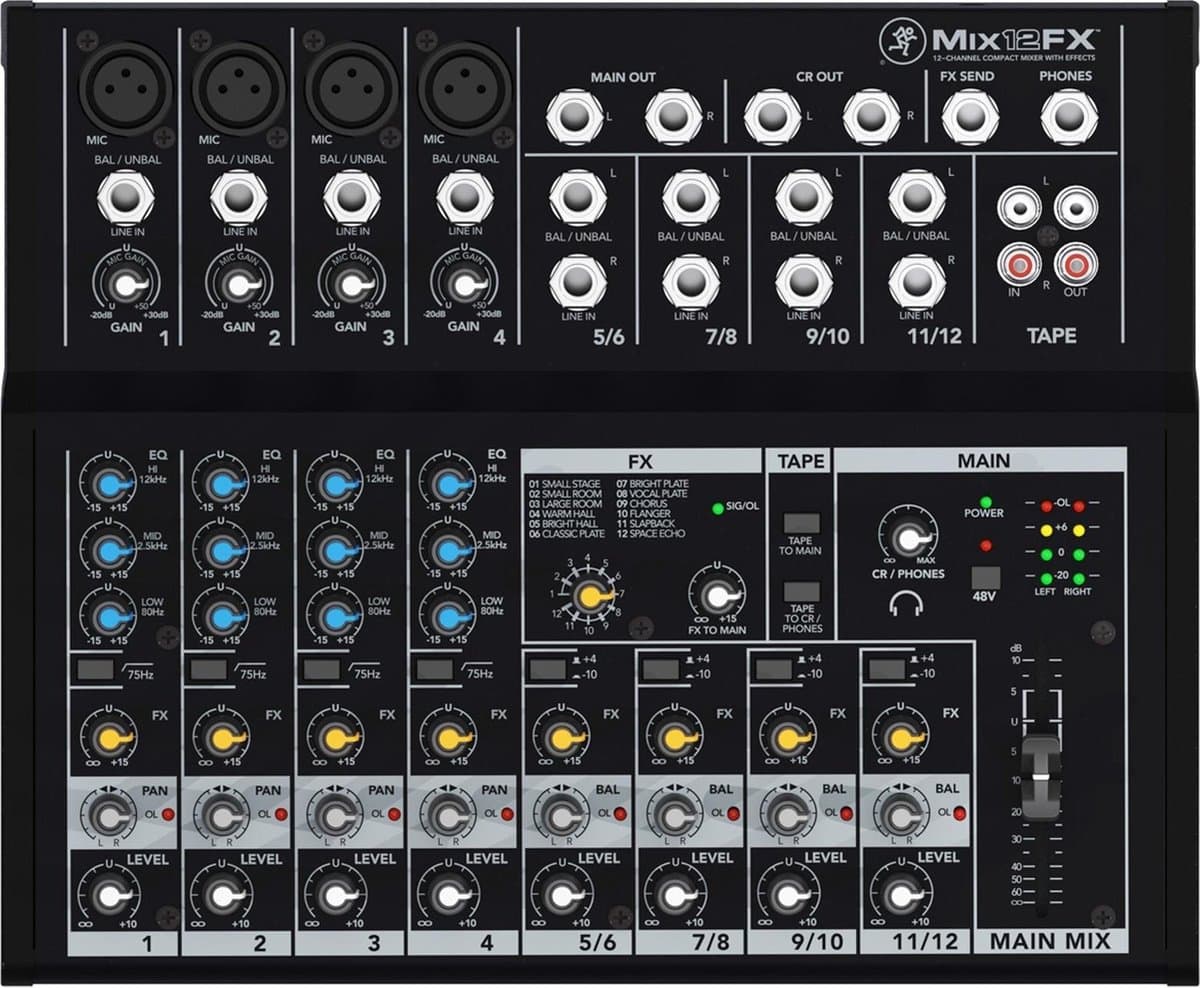 Mackie MIX12FX Console-mengpaneel Aantal kanalen:12 — afbeelding 1