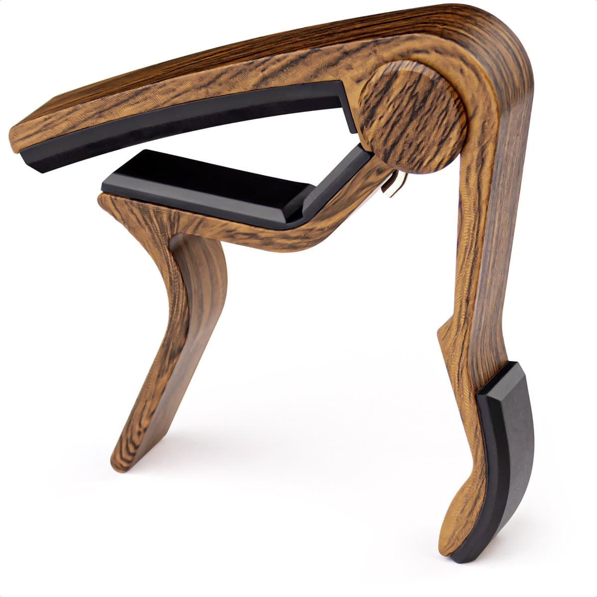 Gitaar Capo Deluxe – voor gitaren met stalen snaren – hout — afbeelding 1