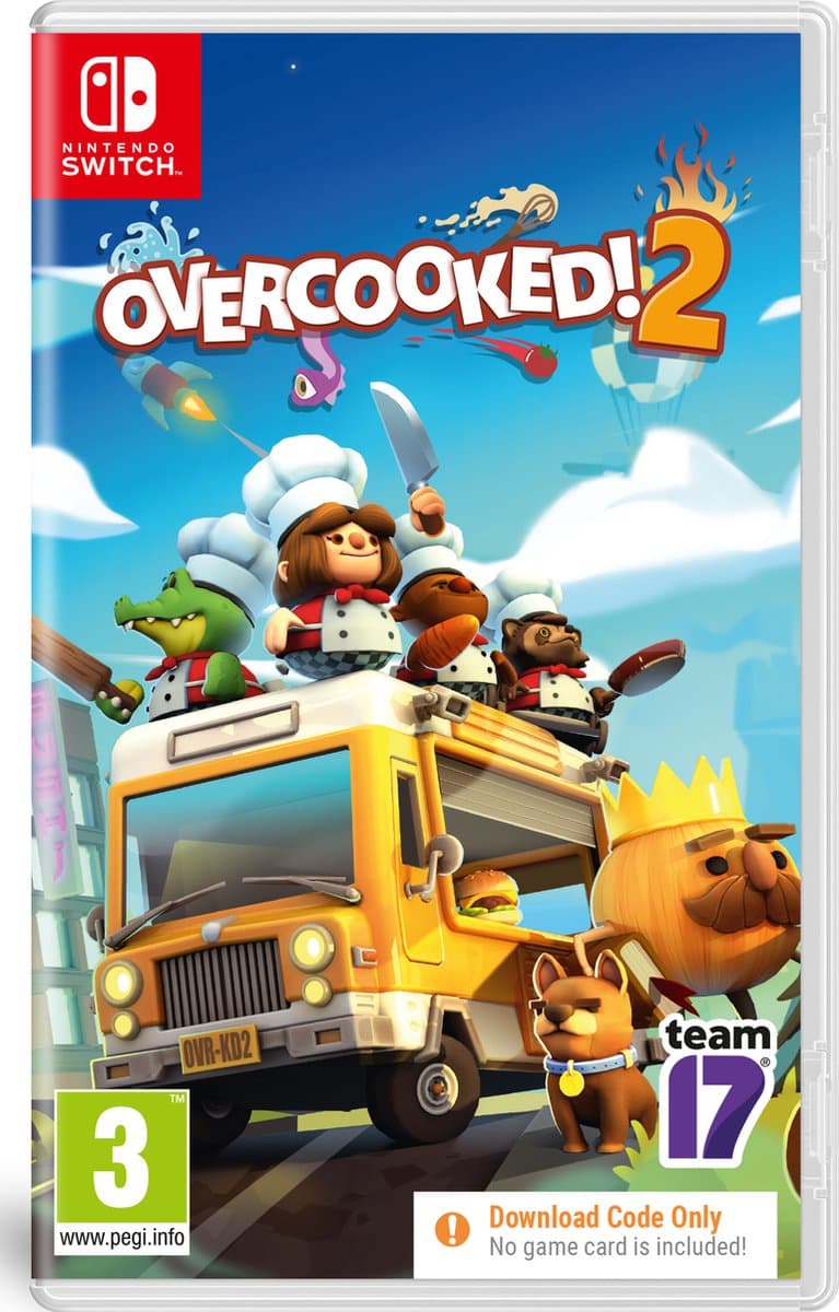 Overcooked 2 - Nintendo Switch - Code in Box — afbeelding 1