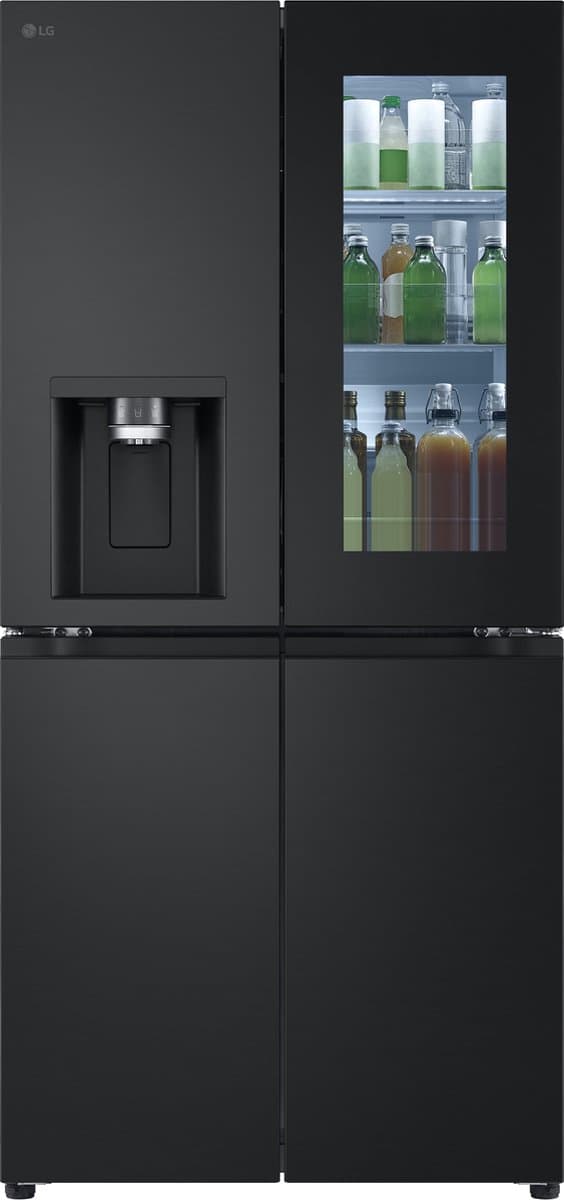 LG InstaView GMG860EPBE 508L French door - Amerikaanse koelkast - InstaView™ om snel binnen te kijken - DoorCooling+™ voor snellere en gelijkmatige koeling tot aan de deur - Ijs en waterdispenser - Zwart — afbeelding 1