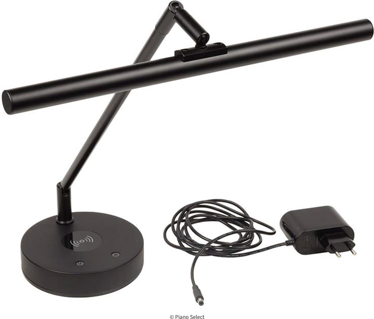 Boston PLM-1000 Pianolamp LED | met draadloze telefoonoplader | helderheid en kleur instelbaar | zwart — afbeelding 1