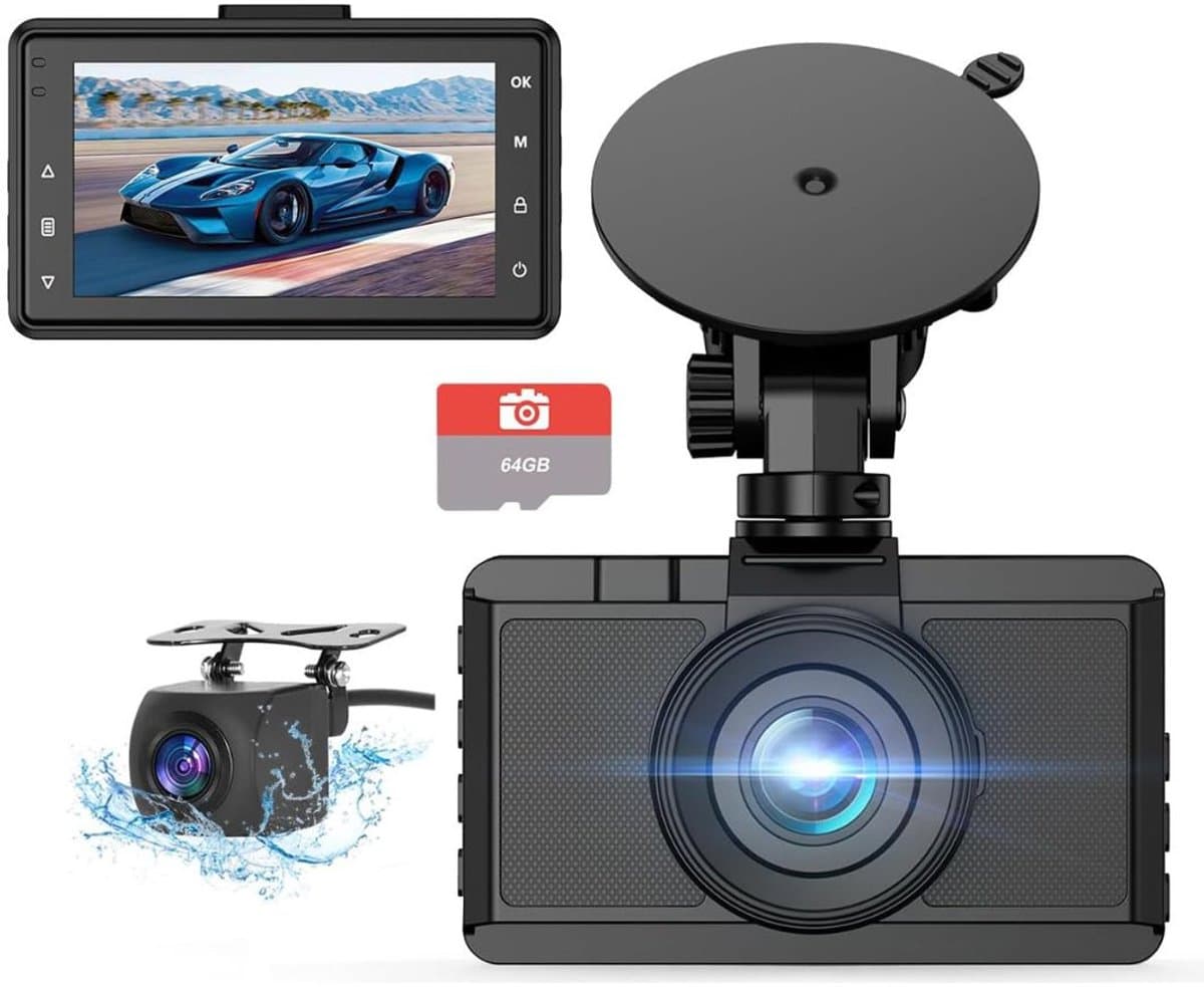 ApexArte® Dashcam voor Auto - Dualdashcam Voor en Achter - Full HD - 1080 — afbeelding 1