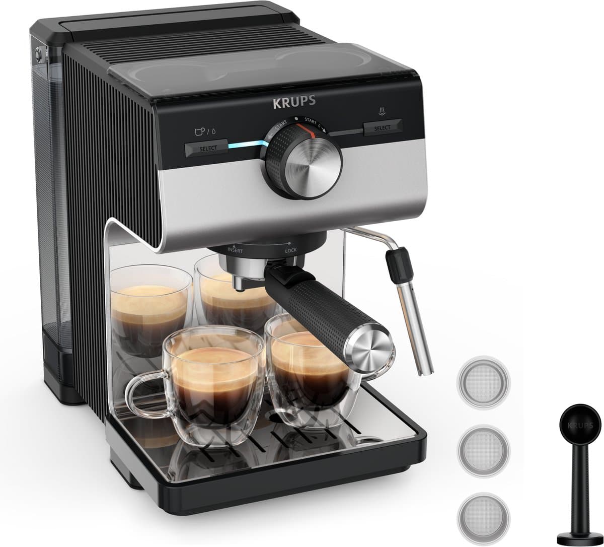 KRUPS XP384E Authentic+ C90 Pistonmachine - Pistonmachine - Zilver — afbeelding 1