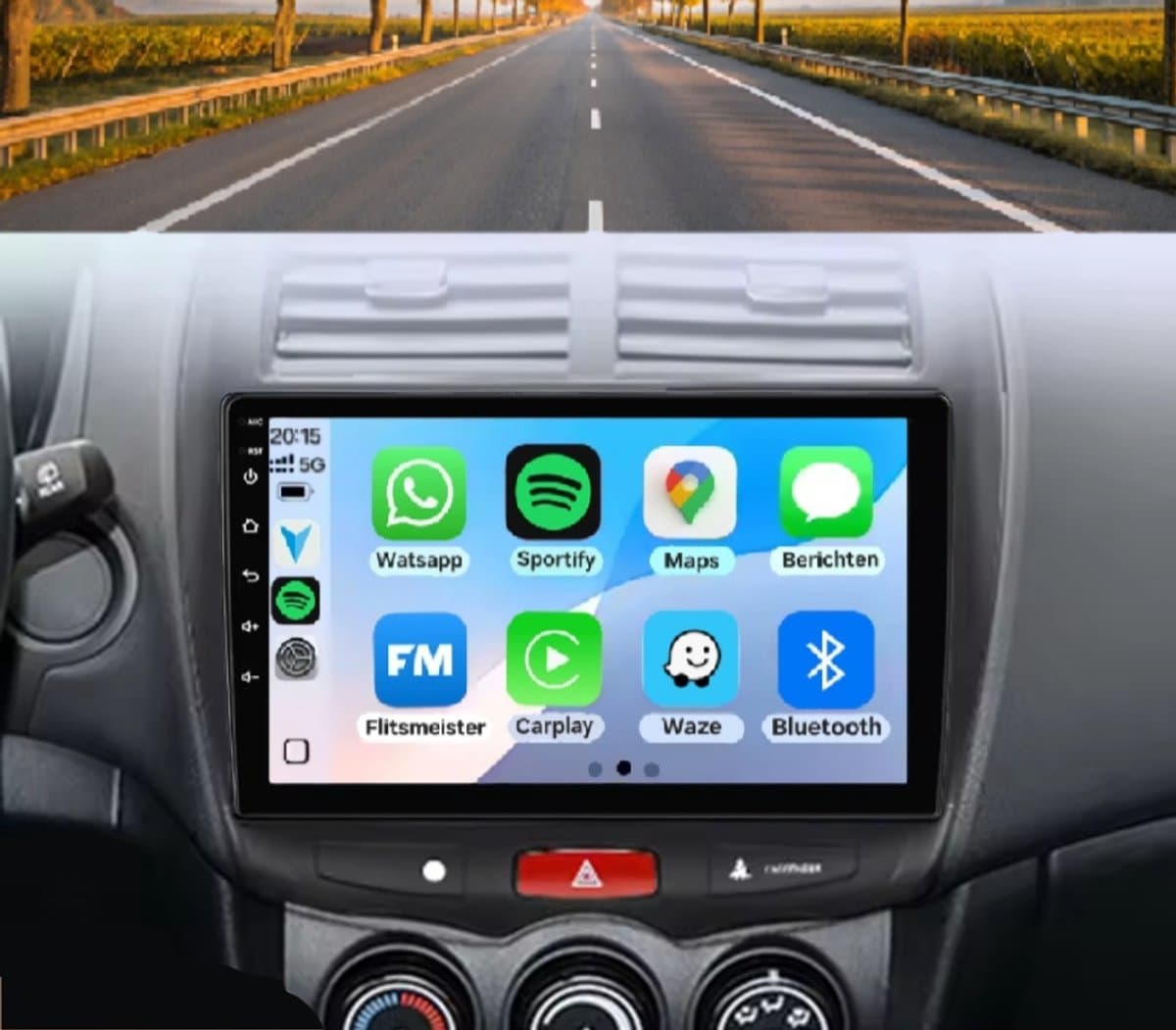 Autoradio 4/64GB met Carplay en Android auto | Geschikt voor Mitsubishi ASX 1 2009-2016 | Radio scherm met Navigatie | 2009 2010 2011 2012 2013 2014 2015 2016 — afbeelding 1