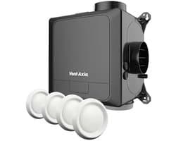 Vent-Axia Multihome BEP basis 300m³/h - vochtsensor en eurostekker + 4 ventielen