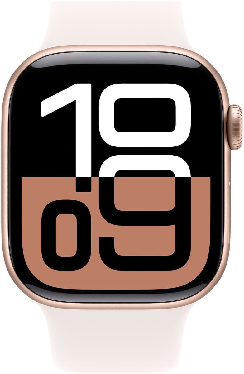 Apple Watch Series 10 - Wifi - 42mm - Rose Goudkleurig Aluminium Case met Light Blush Sportbandje - S/M — afbeelding 1