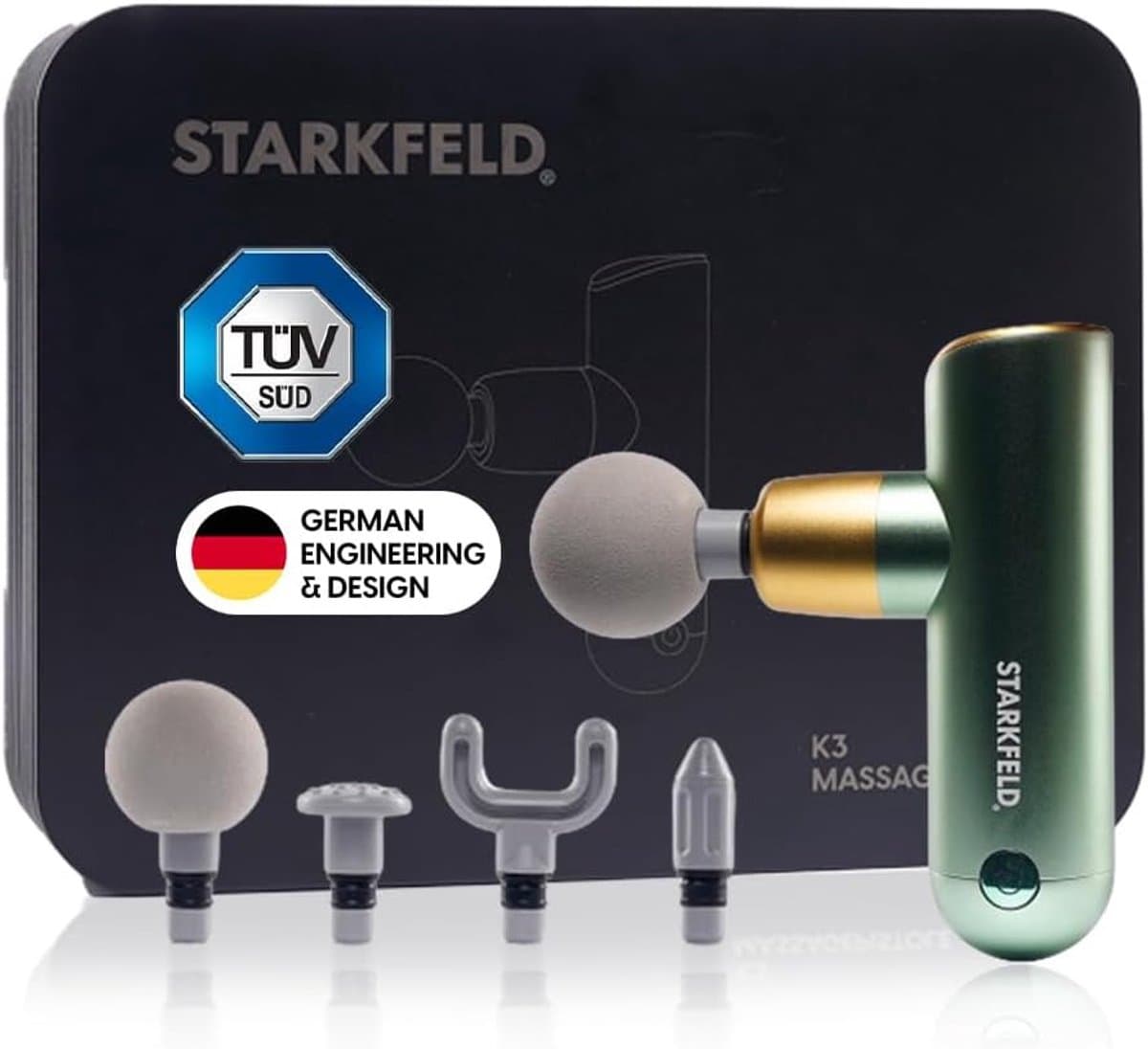 SnelShoppen - Compacte Diepe Weefsel Massage Gun | Stil & Krachtig | 2 Opzetstukken | Ultra Licht & Draagbaar | Elegante Ontwerp | Spierherstel en Pij — afbeelding 1
