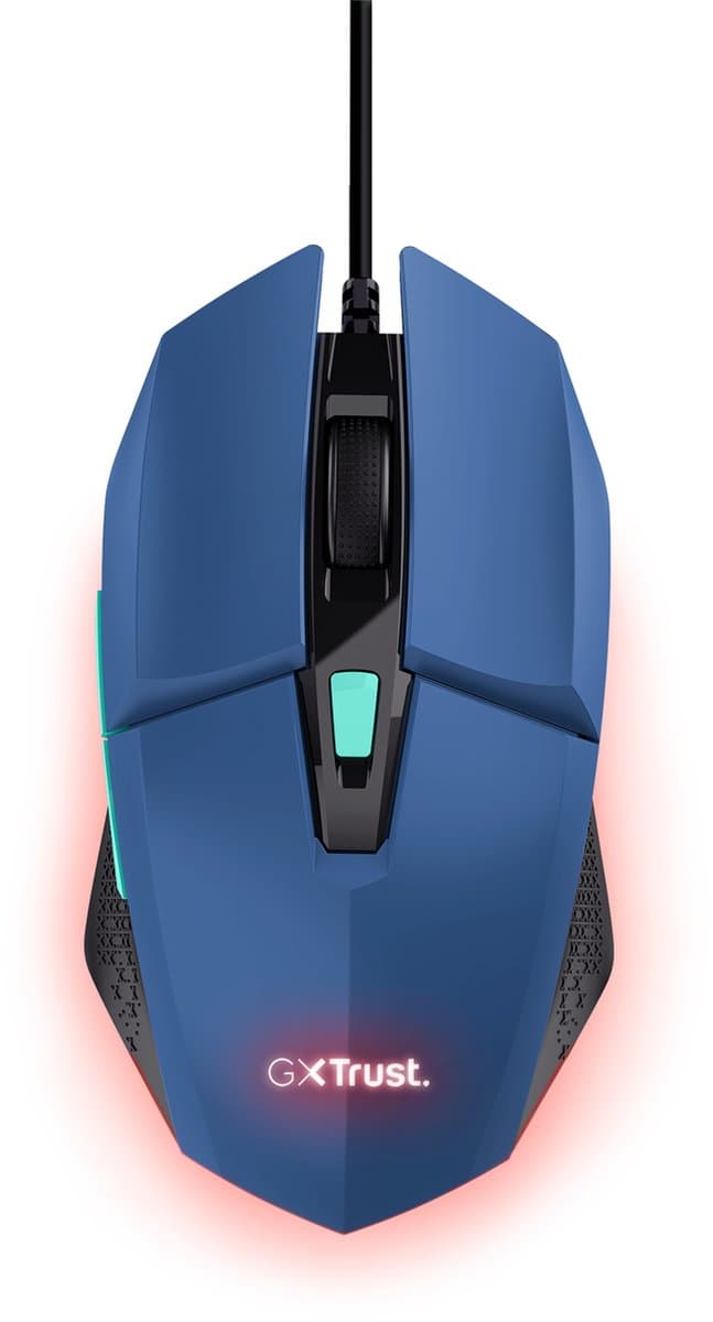 Trust GXT 109B Felox - Gaming Muis - Bedraad - 6400 DPI - RGB Verlichting - Blauw — afbeelding 1