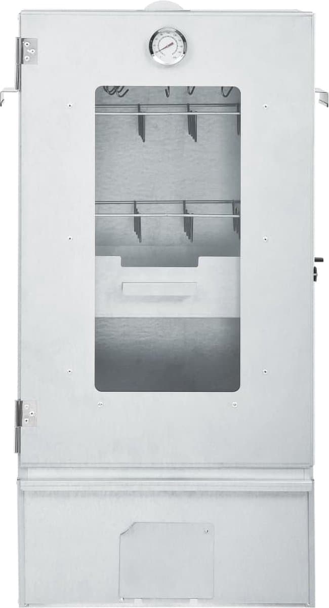 vidaXL - BBQ-rookoven - met - tafel - gegalvaniseerd - staal — afbeelding 1