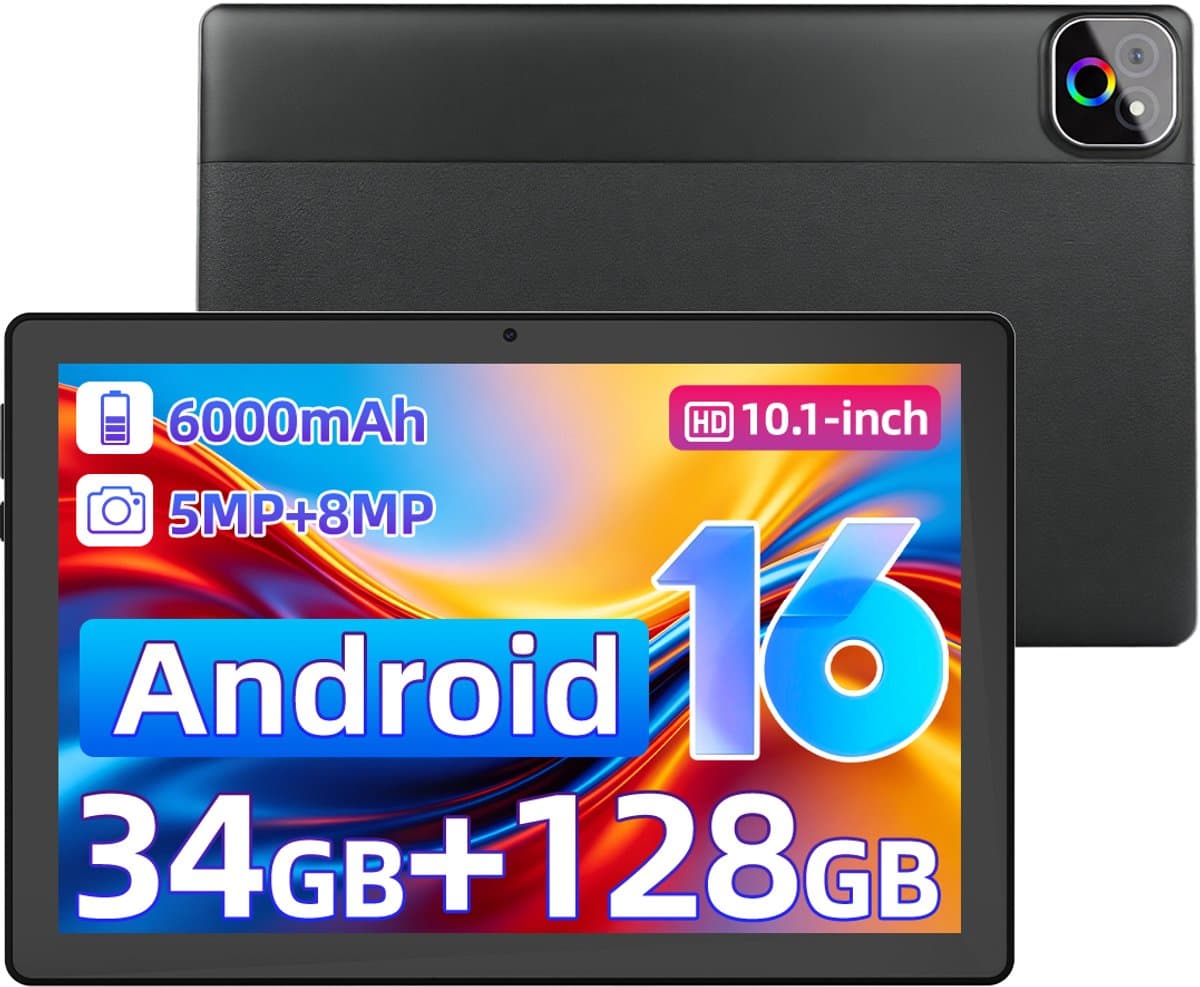 Tablet X6 - 10.1 inch - A537 Chip - 34GB RAM(6G+28GB) - 128GB - WiFi6 - Zwart — afbeelding 1