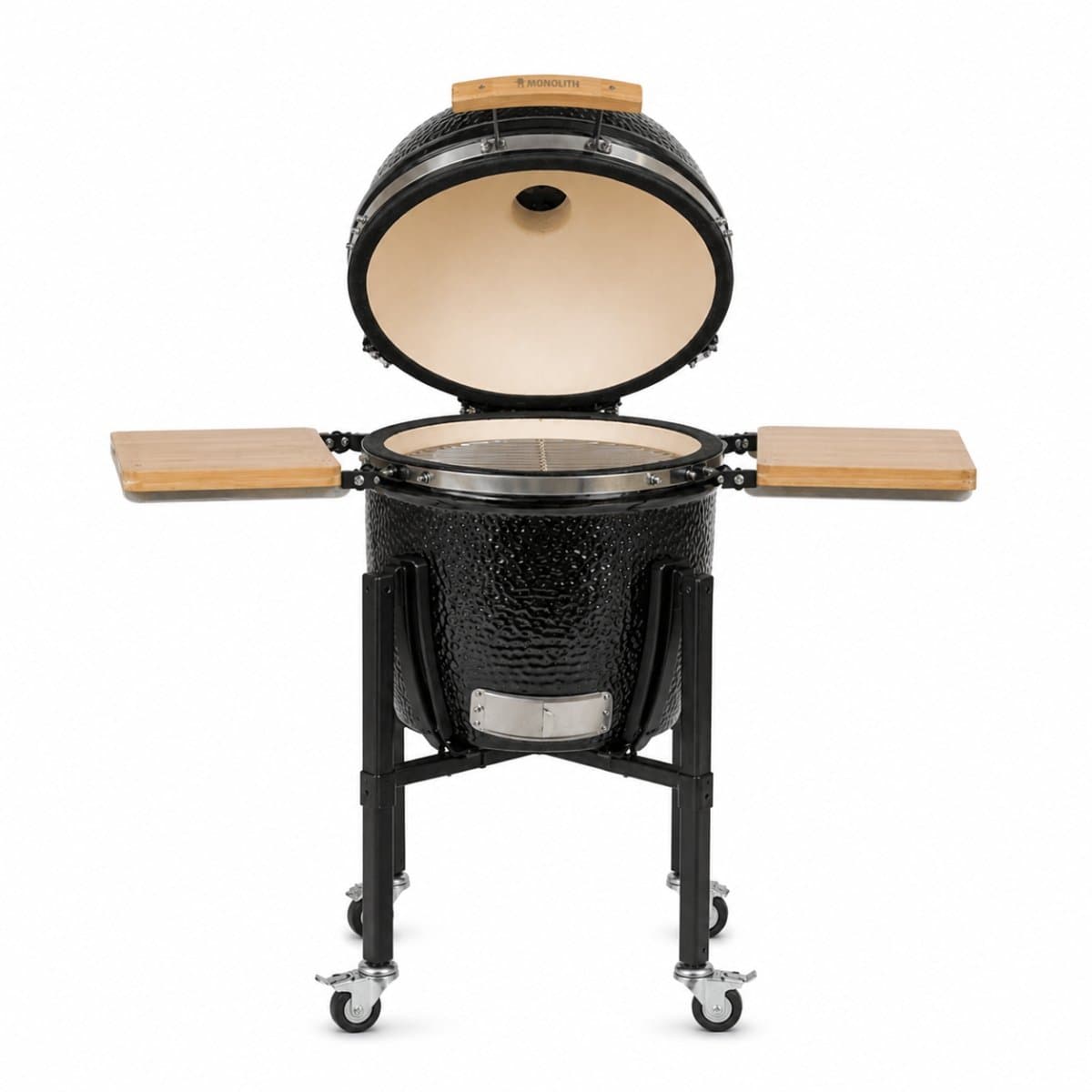 Monolith ONE.55 Kamado BBQ – Starterset met Onderstel & Zijtafels – Ø44 cm – Incl. SGS-systeem, RVS Roosters & Accessoires – Zwart — afbeelding 1