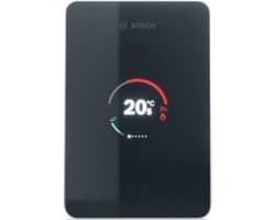 Slimme Thermostaat + 4 Radiatorknoppen – Bosch EasyControl Zwart – WiFi – Verwarming per Kamer – Bespaar Energie & Comfort