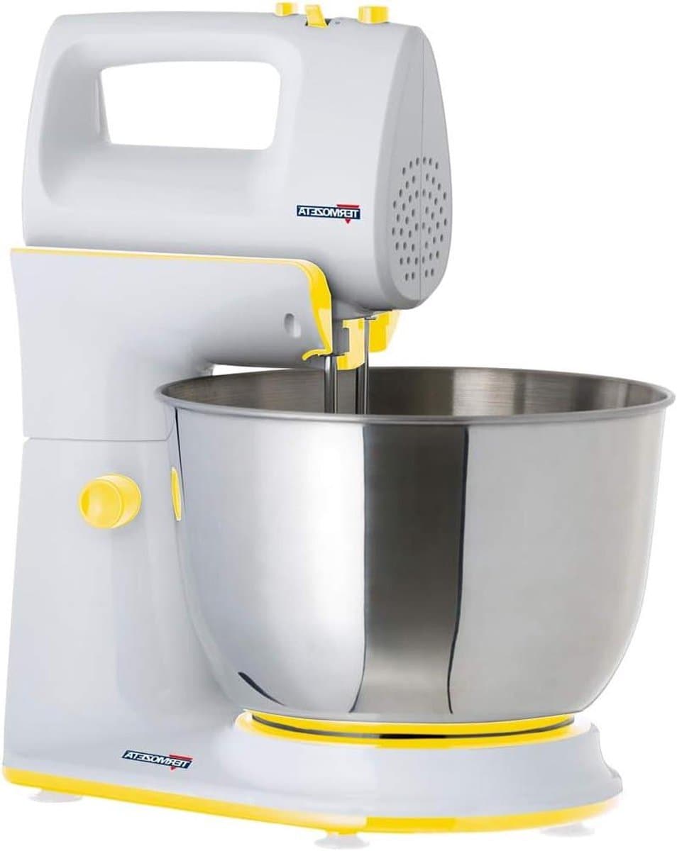Keukenmachine - Mixer - Bakken en Koken - 5 Snelheden - 3 Liter Kom - Zilverkleurig — afbeelding 1