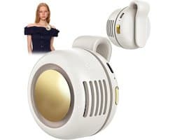 Mini Ventilator - Draadloze Ventilator - Clip-On Ventilator - ventilator kinderwagen - Nekventilator - Oplaadbare USB Ventilator - Portable Clip Fan - USB Oplaadbare Stille Bladeless Ventilatoren - Voor Buiten, Auto, Werk,Camping - Wit — afbeelding 1