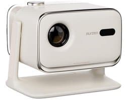 Aurzen - Boom Mini - Beamer - 1080P Full HD - 450 ANSI Lumen - LED Projector met Google TV & Dolby Audio - Auto Focus & Auto Keystone - 2x10W Speaker - WiFi 5G & Bluetooth - Draagbare Mini Beamer voor Thuisbioscoop