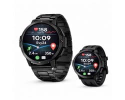Evy24 Smartwatch GPS Outdoor Heren - GPS & GNSS - Sporthorloge - Bluetooth Bellen - 100+ Sportmodi - Kompas - Hoogtemeter - Barometer - 5ATM Waterdicht - Zwemmen - Geschikt voor iPhone & Android - Zwart