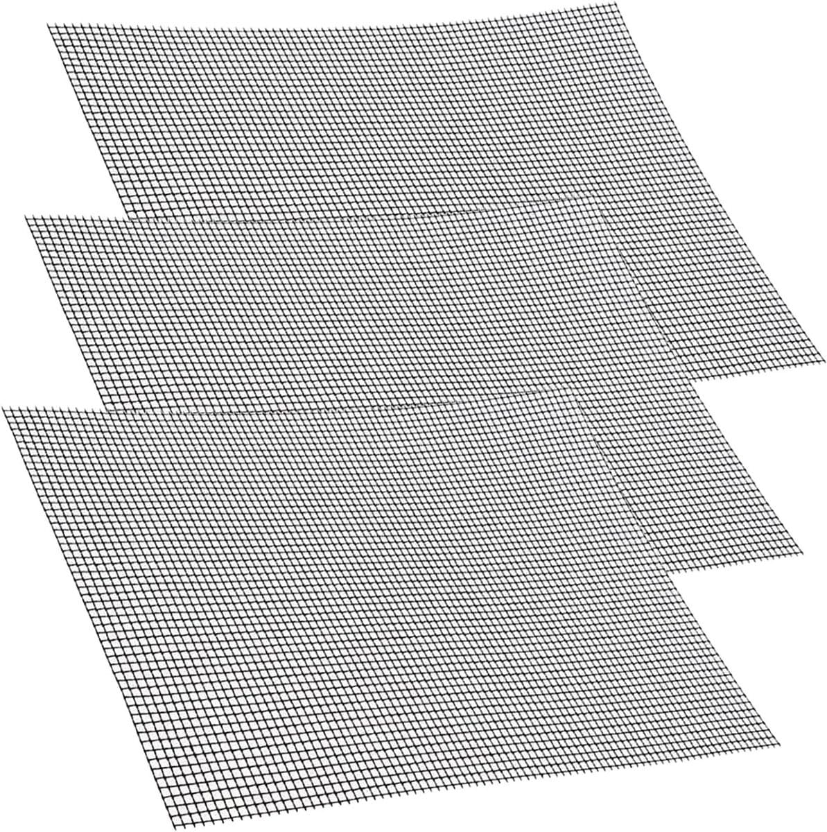 Set van 3 Herbruikbare Grillmatten met Antiaanbaklaag, 42 x 36 cm, Ideaal voor BBQ, Gas- en Houtskoolgrills, Oven en Koken — afbeelding 1