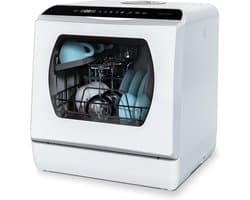 Mini Vaatwasser 43 cm - Tafelvaatwasser met en Zonder Wateraansluiting - Compacte Vaatwasser voor 4 Couverts, Camping, Keuken en Appartement