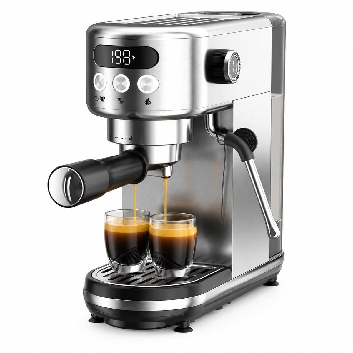 Espressomachine 20 Bar met Melkopschuimer - Zeefdragermachine voor Cappuccino en Latte — afbeelding 1
