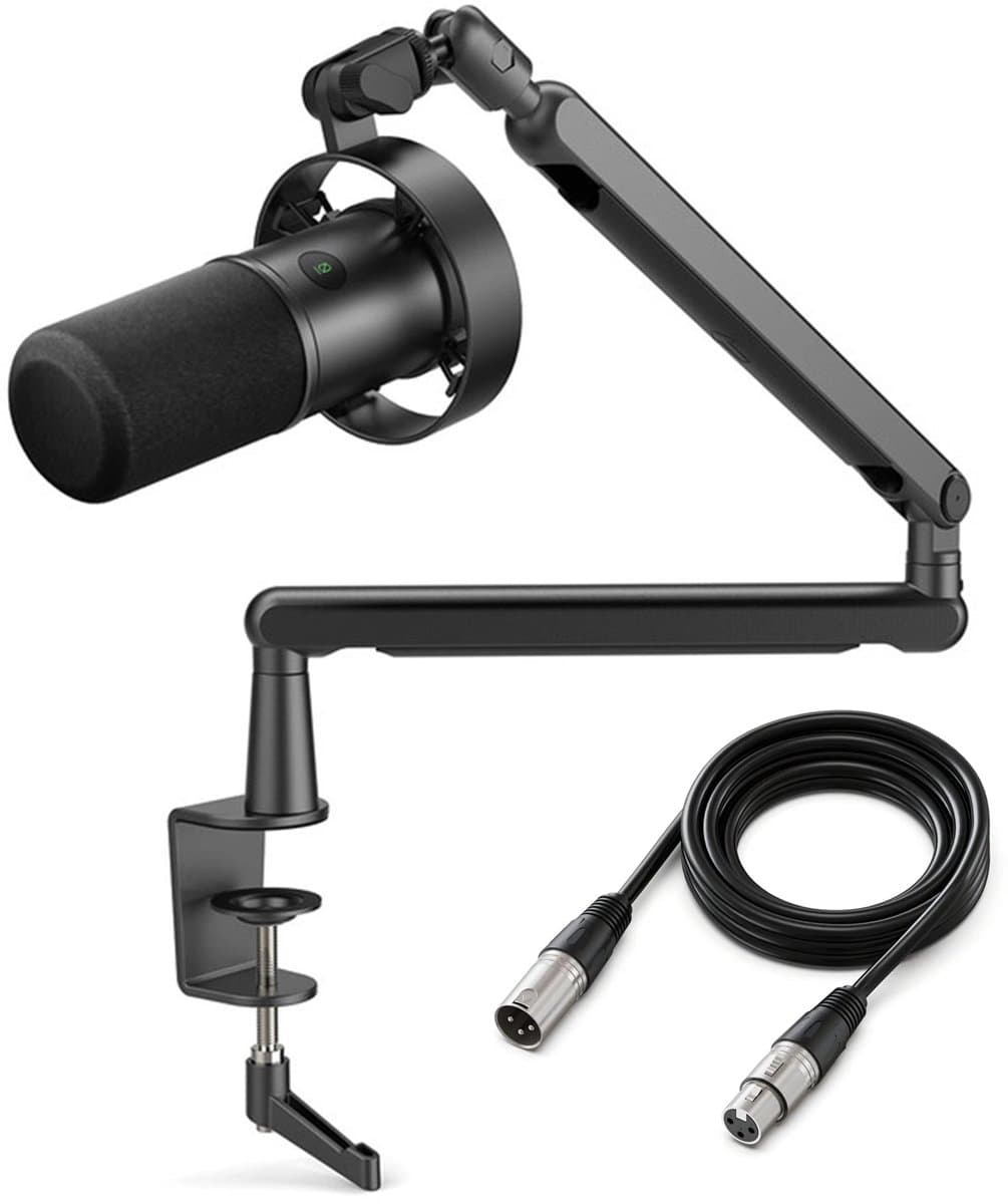 FIFINE T688 XLR - USB / XLR - Dynamische Microfoon - Met Boom Arm - Streaming - Podcasting - Gaming - Geschikt voor PS4 / PS5 / PC - Zwart — afbeelding 1