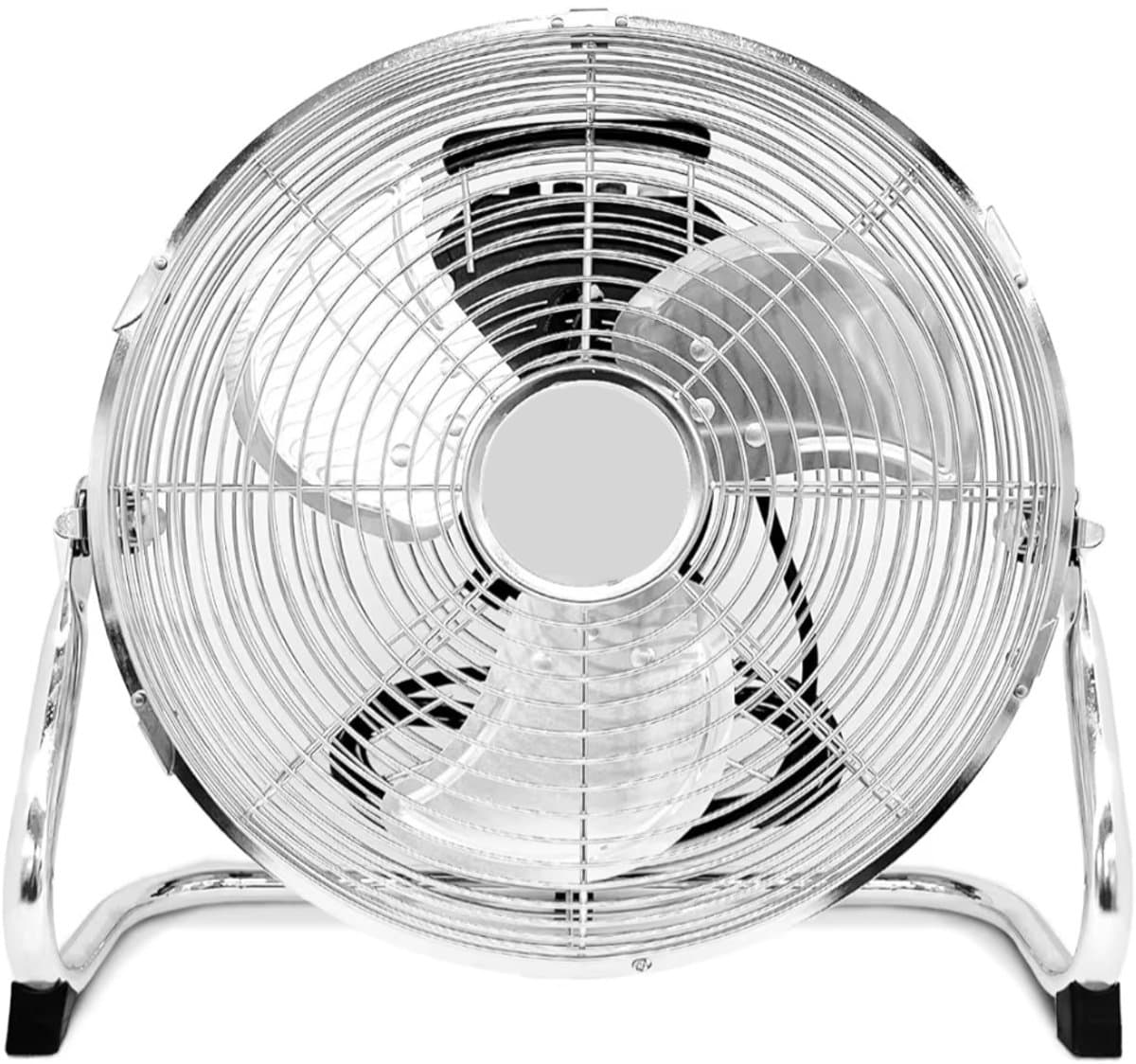 BIXc®- Ventilator, metalen Vloerventilator, Thuis, Kantoor & Sportschool, 3 Snelheden en 110 graden Verstelbare, Krachtige Circulatie, Chroom. — afbeelding 1