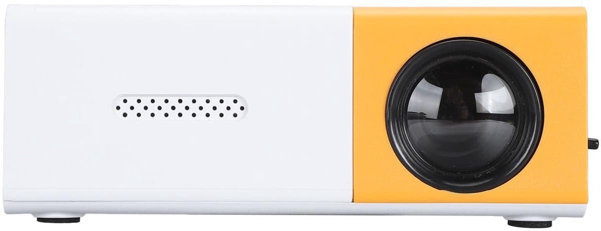 Dailygoody - Mini LED-projector - 1080P Full HD - Draagbare Outdoor Reisfilmprojector - Geel en Wit - Smart Home Theater - Geschikt voor PC Tablet Sma... — afbeelding 1